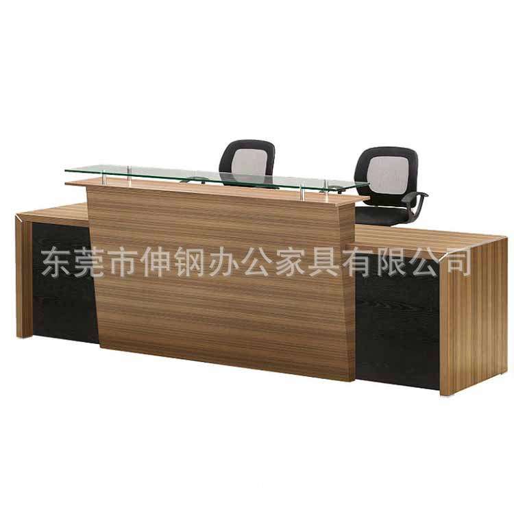 办公前台简约时尚屏风位挡板式接待桌台厂家东莞办公家具