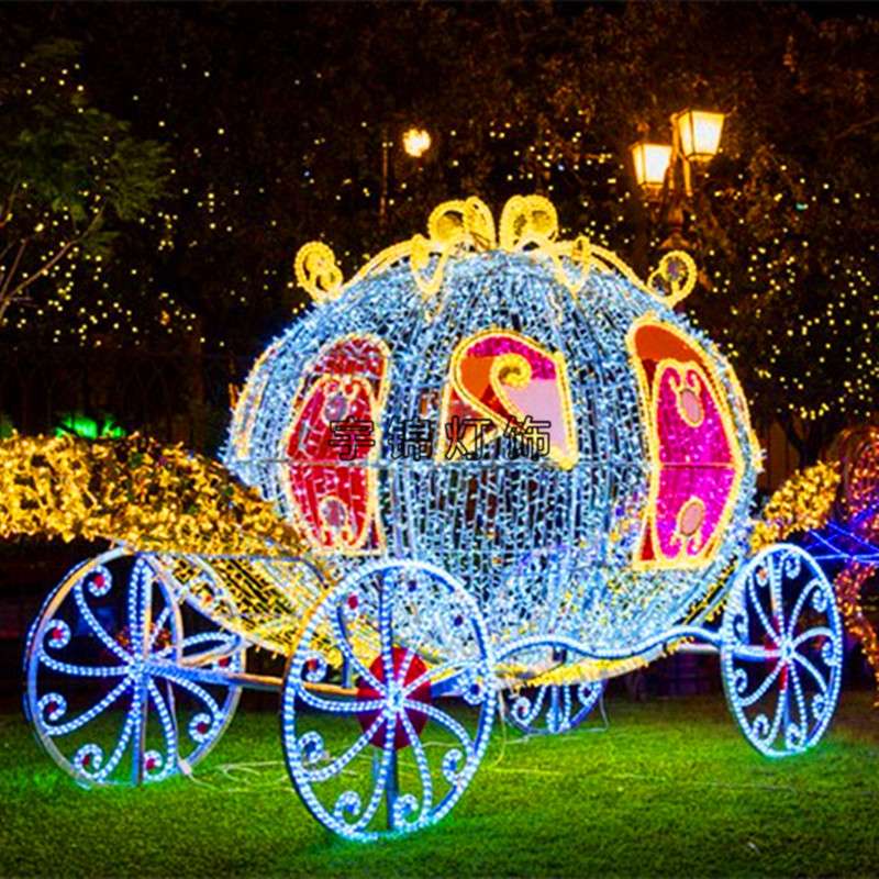 LED马车灯光节造型户外园区亮化灯光秀全国景区商场美陈展览