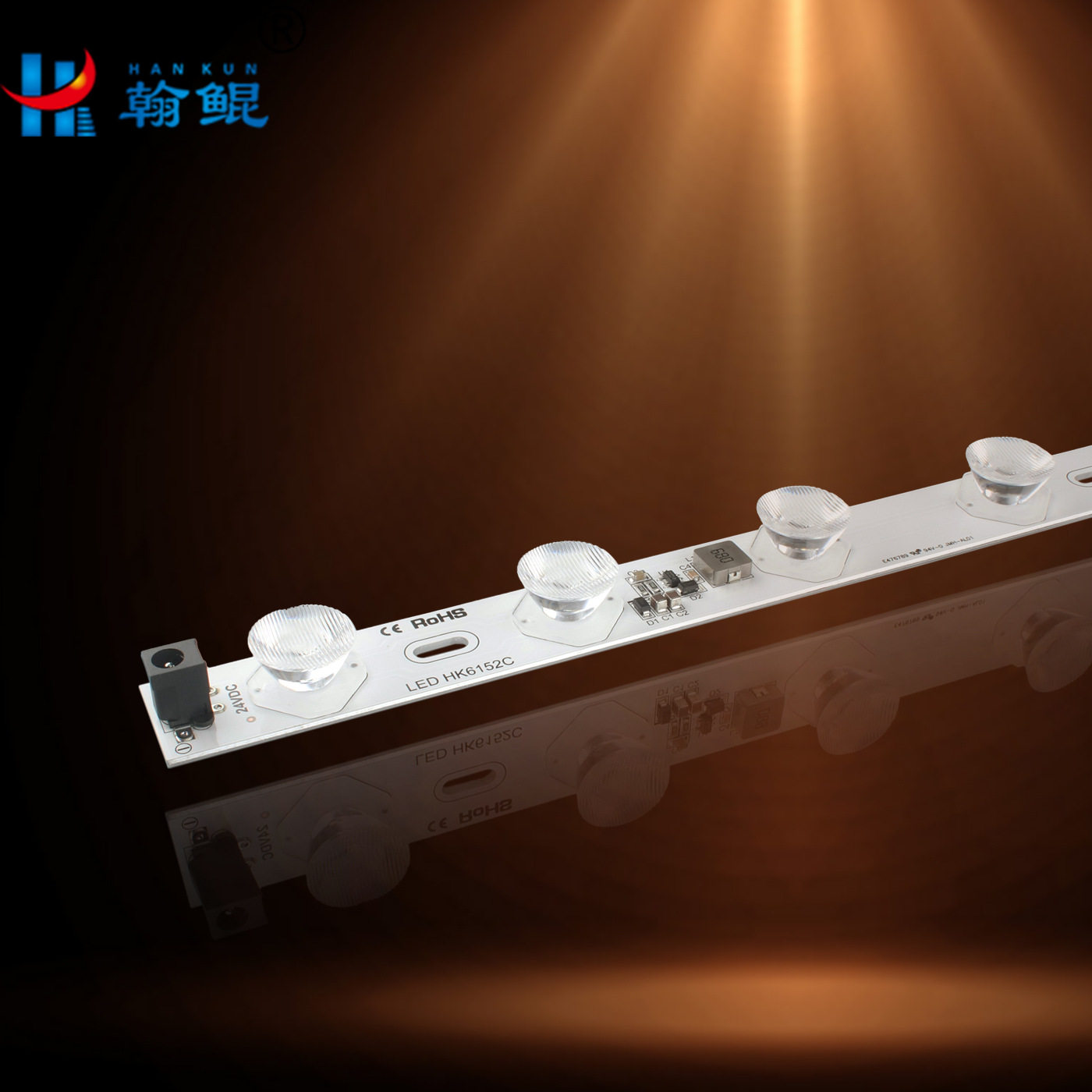 广告灯箱对打LED硬灯条对射3m43w/条大功率24v展示道具射灯白光现图片