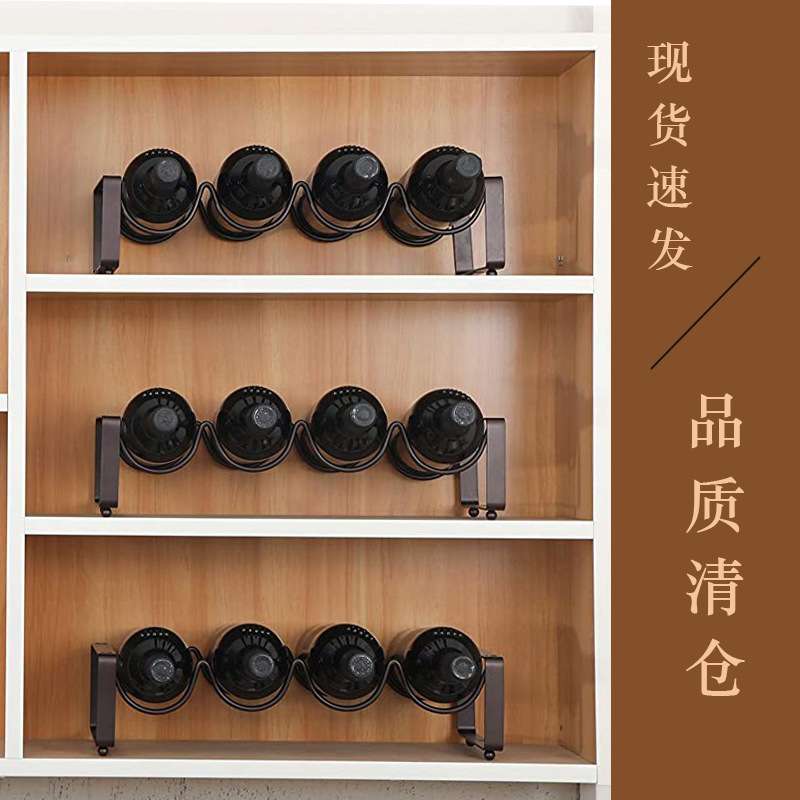 可叠加铁艺红酒架黑色酒瓶展示架家用酒架子摆件创意红酒瓶收纳架