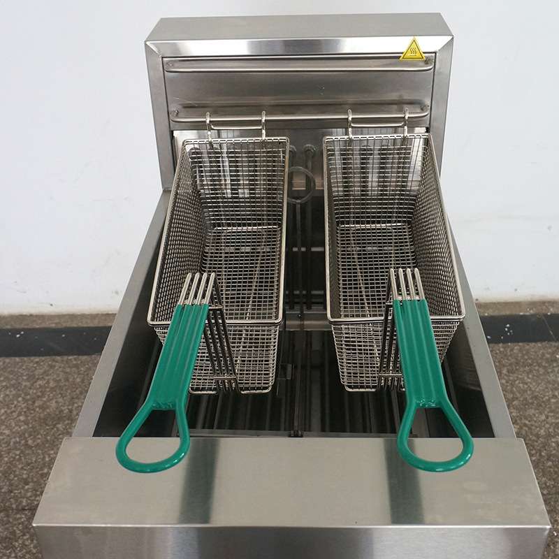 商用立式电炸炉餐饮厨房设备电炸锅单缸双筛大容量薯条炸鸡油炸锅