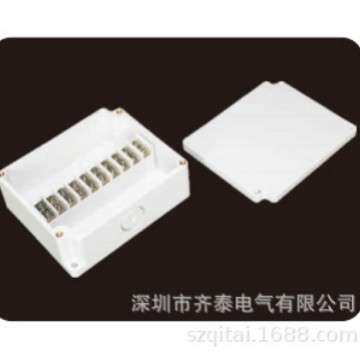 QITAI厂家端子接线端子盒 防水带端子分线盒10P ABS阻燃防雨塑料