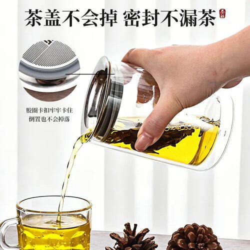 【下单立减50】泡茶壶玻璃茶壶旅行茶具户外喝茶飘逸壶泡茶神器WZ