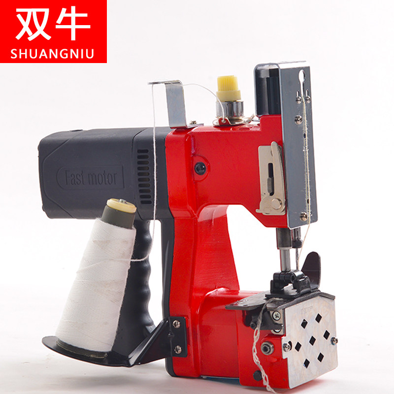 双牛牌手提式缝包机自动剪线充电封包机GK9-350编织带电动封口机