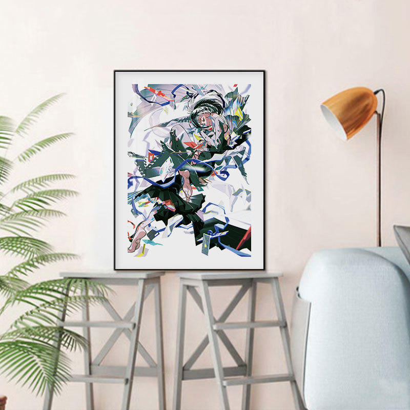 米山舞插画二次元卡通人物动漫游戏挂画客厅卧室宿舍背景墙装饰画