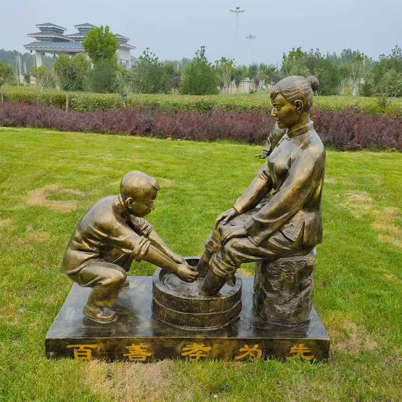 玻璃钢下棋对弈雕塑仿铜人物下象棋组合雕像户外公园草地景观装饰