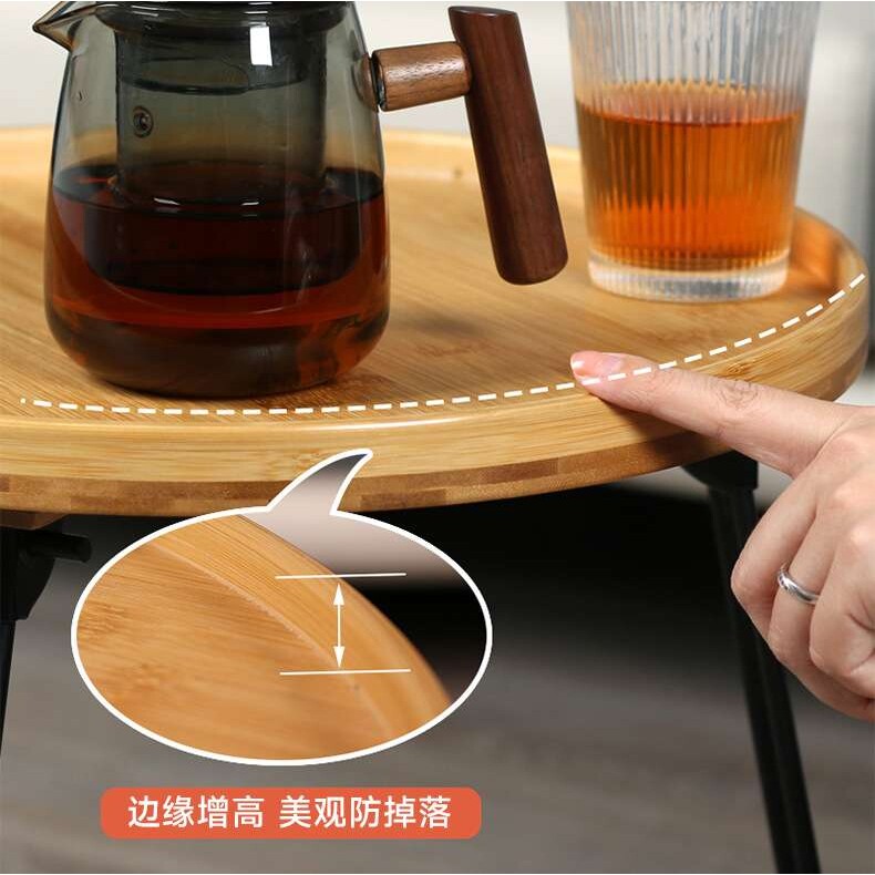 简易折叠小圆桌家用客厅沙发边角桌茶几卧室飘窗休闲轻奢创意边几
