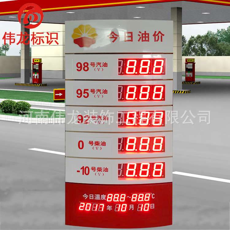 中石油 中石化 价格牌 油品号价格牌 加油站电子灯箱 加油站标识