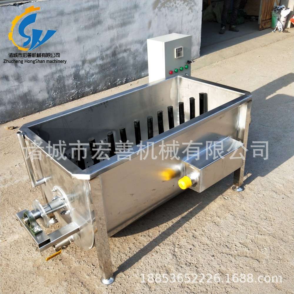 家禽浸烫锅 厂家供应全自动搅拌鸡鸭鹅烫毛机 不锈钢鸡鸭鹅浸烫池