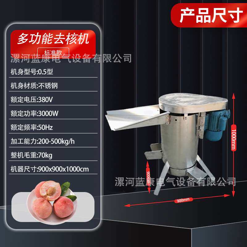 全自动果肉挖核机 桂圆荔枝龙眼打浆脱核机 吨级水果粉碎去核机