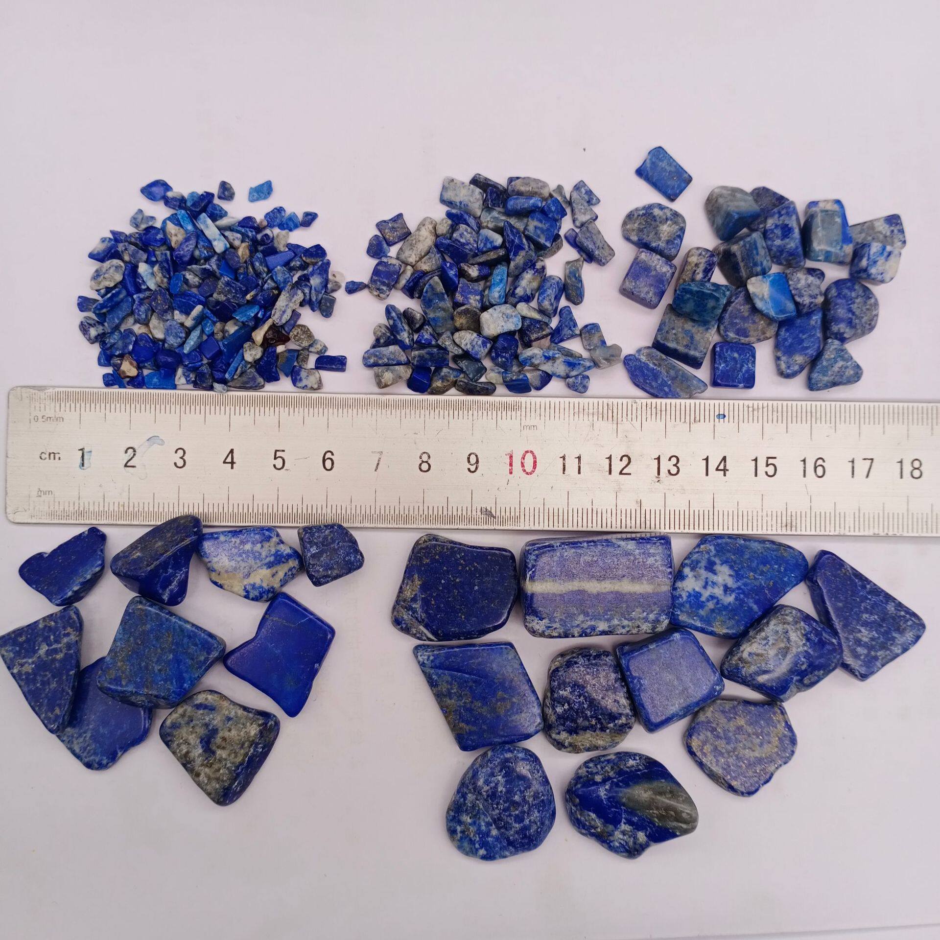 青金石碎石装饰工艺品水晶碎石晶贝画青金石打磨抛光厂家直销