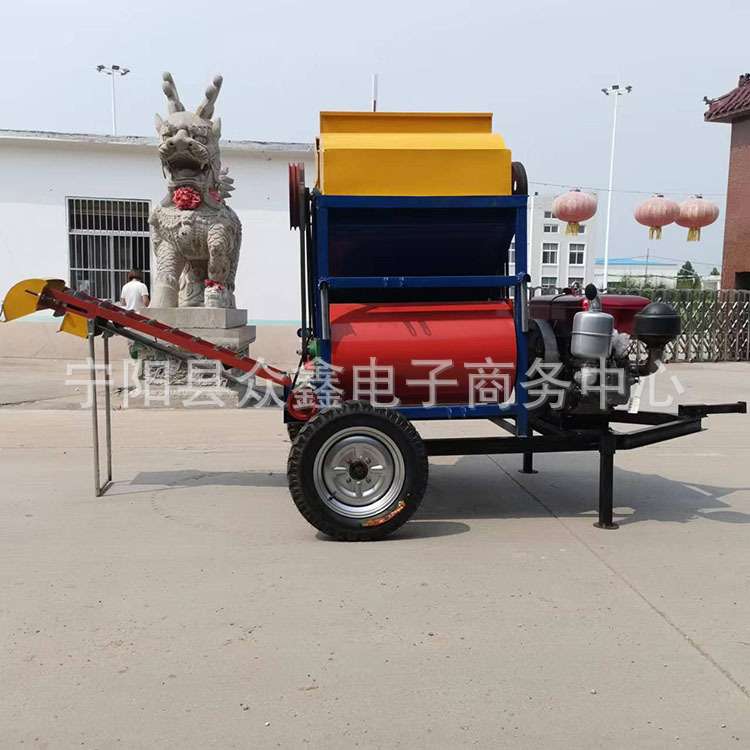 福建家用打花生的机子柴油机可移动式摘果机花生脱秧机