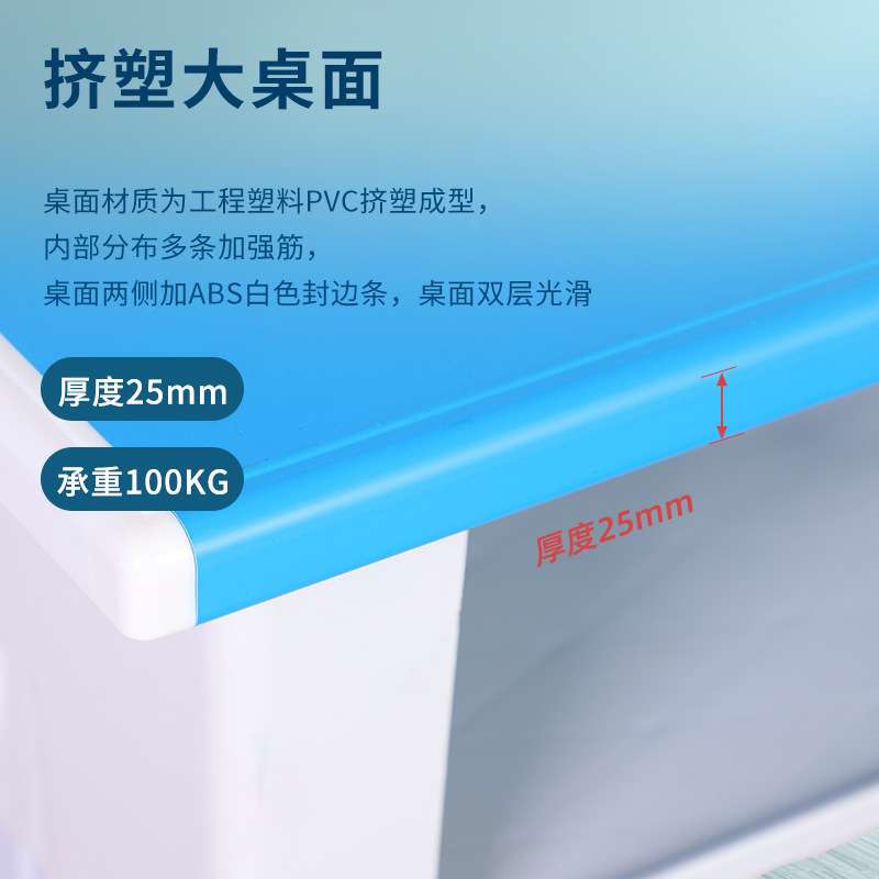 幼儿园学前班课桌椅儿童学习加厚书桌塑钢塑料小学生双人写字桌椅