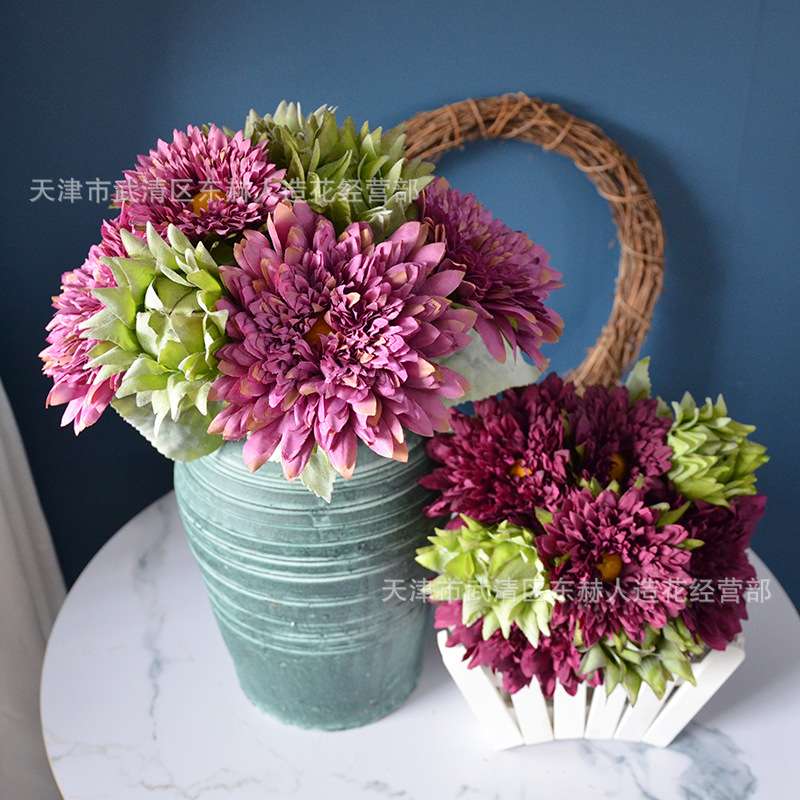 太阳菊把束高度仿真向日葵绢花千层菊把花 家居装饰酒店商场布置
