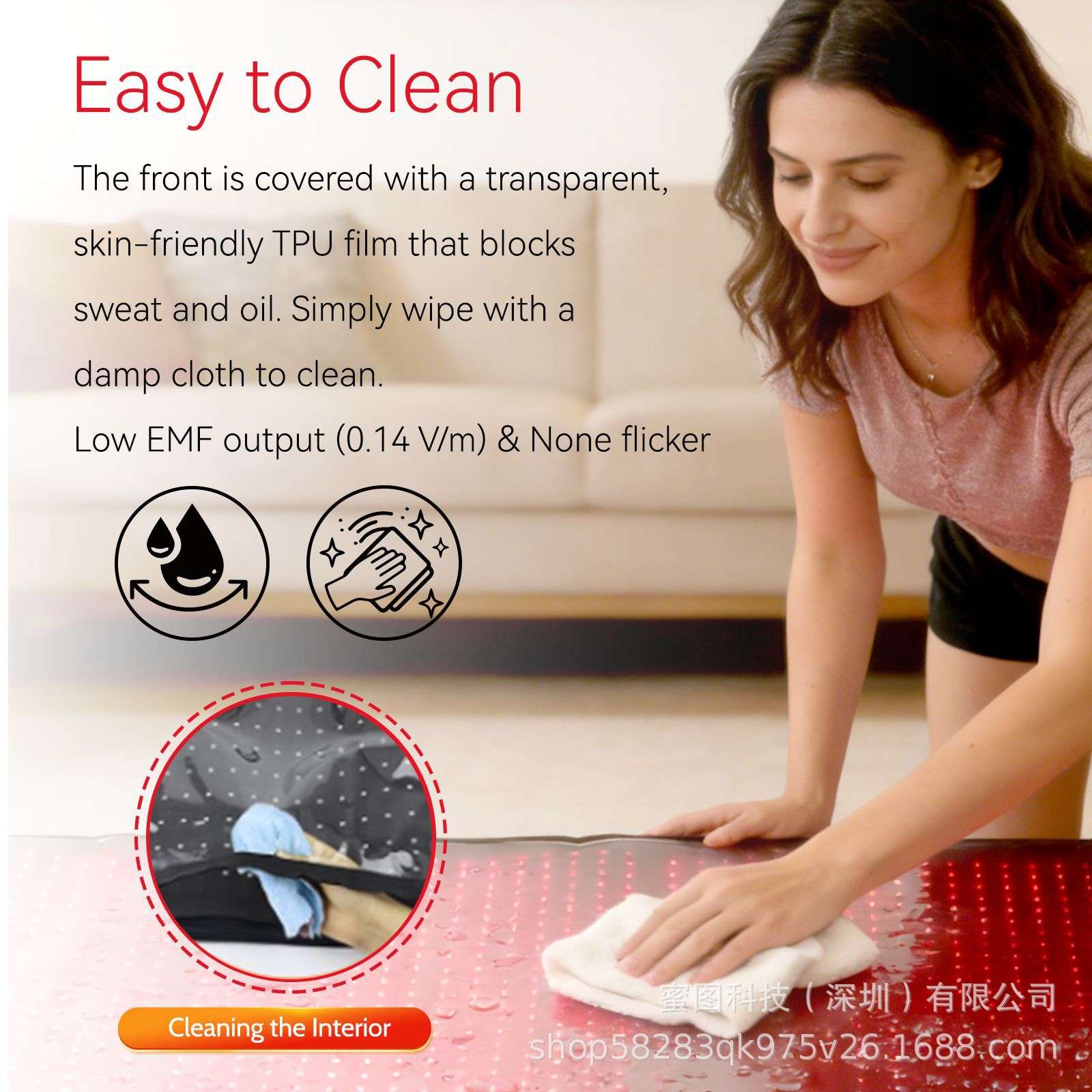 蜜图现货 660nm 850nm led全身理疗灯红外线光疗垫缓解疼痛