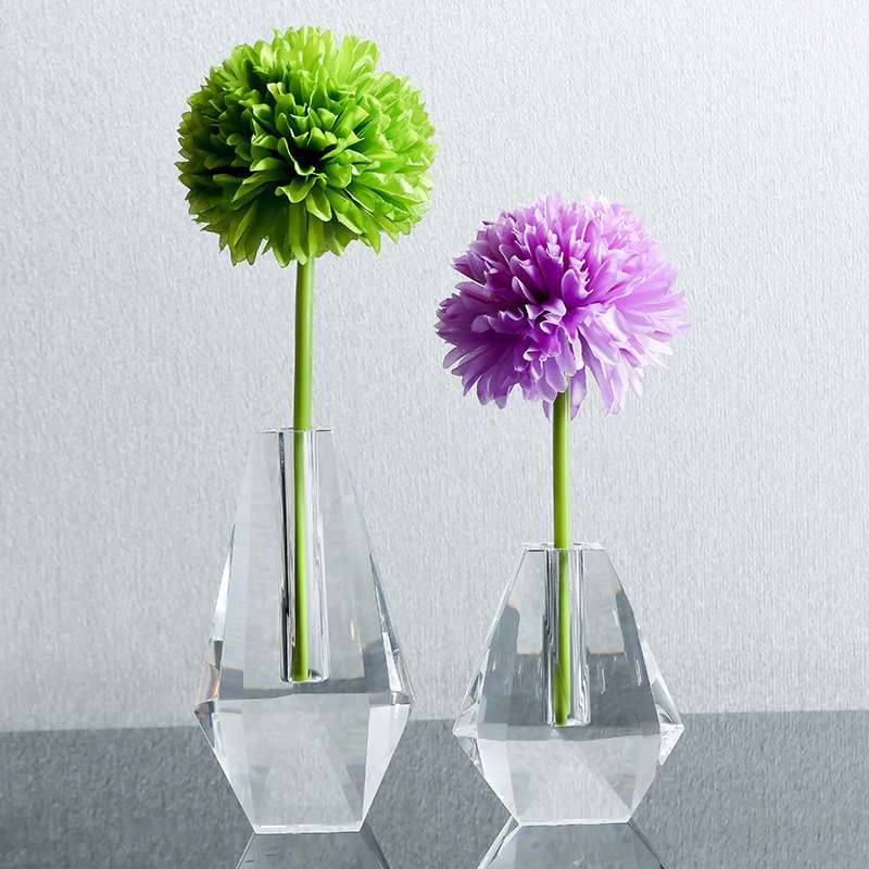 欧式水晶玻璃小花瓶 插花小花瓶 办公桌餐桌装饰小清新花瓶摆件