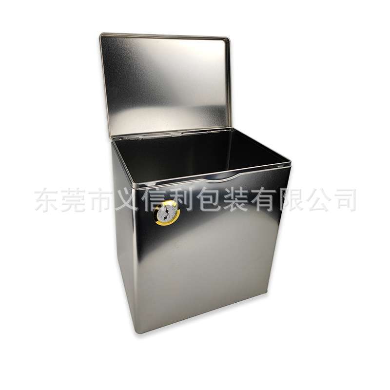 超大号3斤装新会陈皮金属桶8斤装绿茶散茶铁罐湿度监测马口铁盒