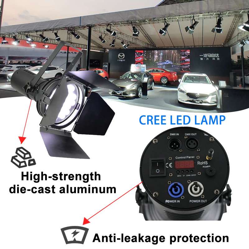 汽车展览大型LED车展灯工程专用补光灯具照明灯舞台面光灯大炮灯