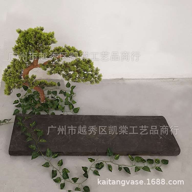 新中式不规则水泥景观石软装设计假山石园林造景庭院绿化美陈摆设
