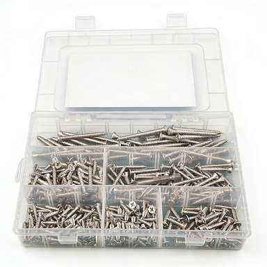 不锈钢304十字沉头平头自攻 300pcs M3.5M4.2M4.8配批头盒装套装