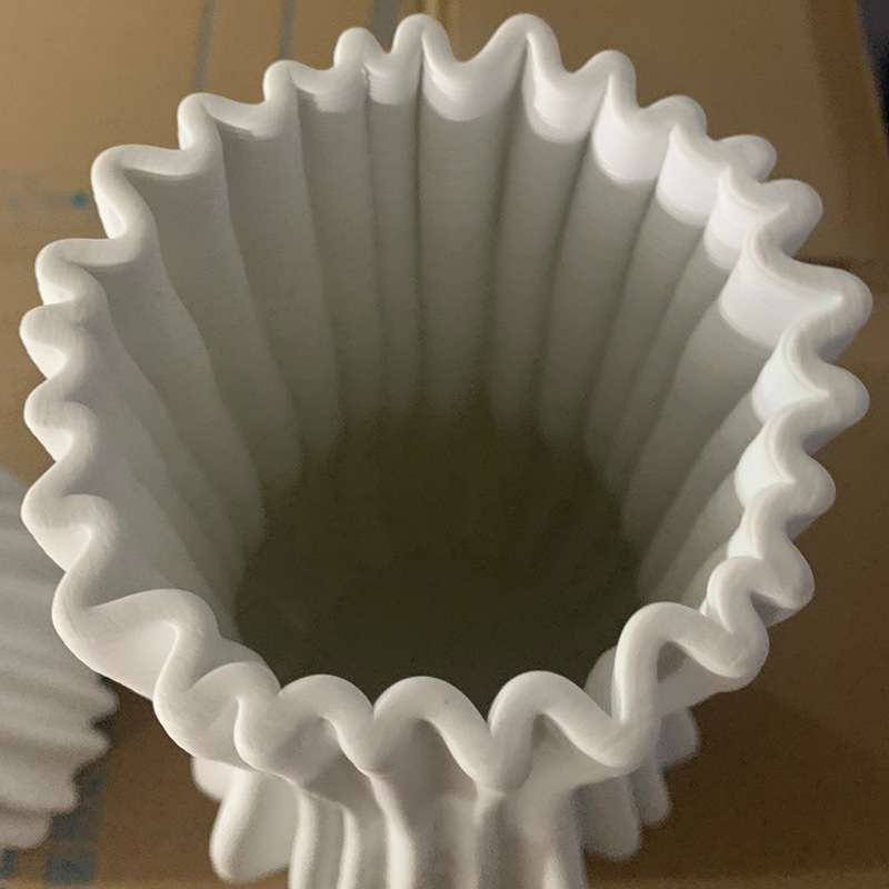 素烧条纹系列陶瓷大口花瓶家居摆件客厅插花饰品可水培陶瓷花器