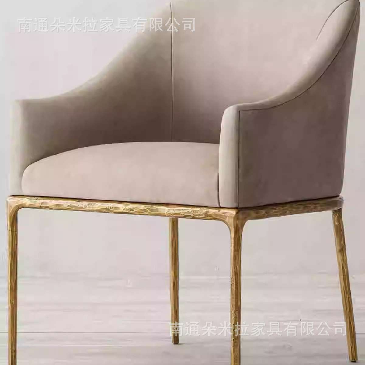 美式RH复古金属锻造餐厅餐椅客厅家用单人椅轻奢休闲椅书椅