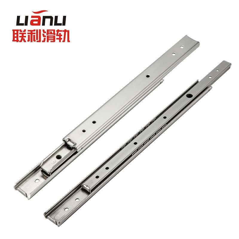 IDA52二节式轻载304不锈钢滑轨20宽二节工业机械滑轨设备小导轨