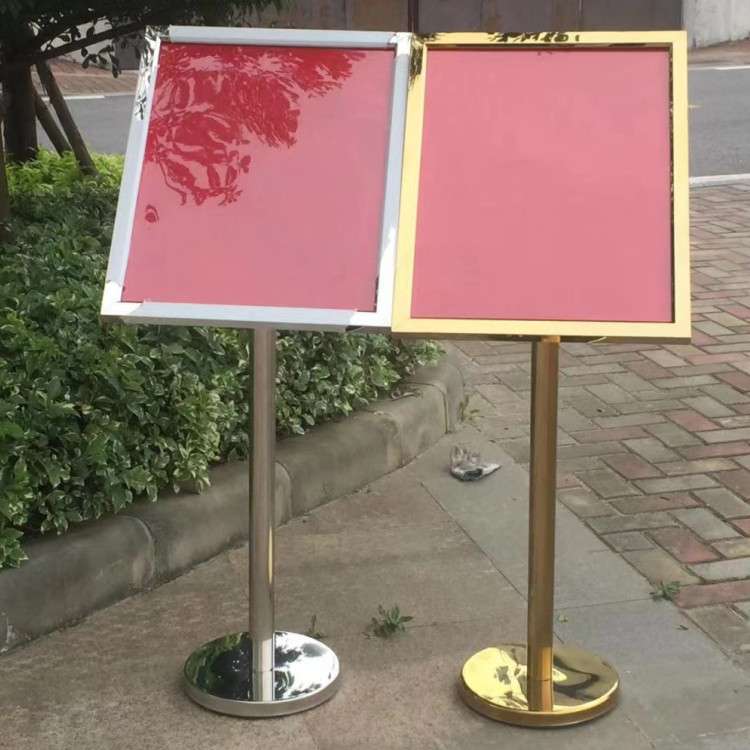 地铁口钛金斜面广告指示牌酒店大堂大号指引牌宾馆迎宾告示牌