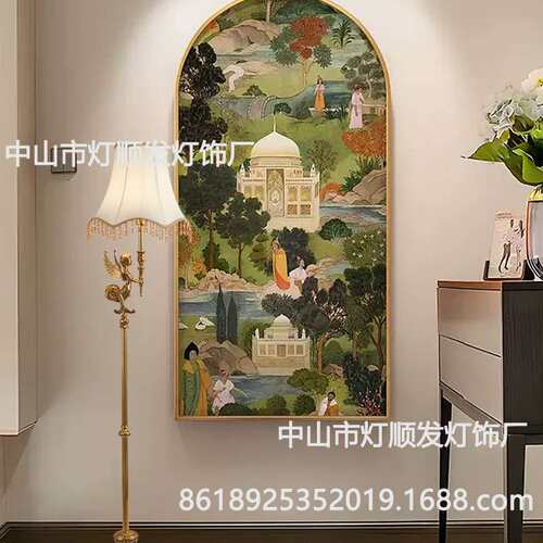 法式全铜落地灯LED复古艺术创意欧式别墅客厅蜡像天使书房装饰