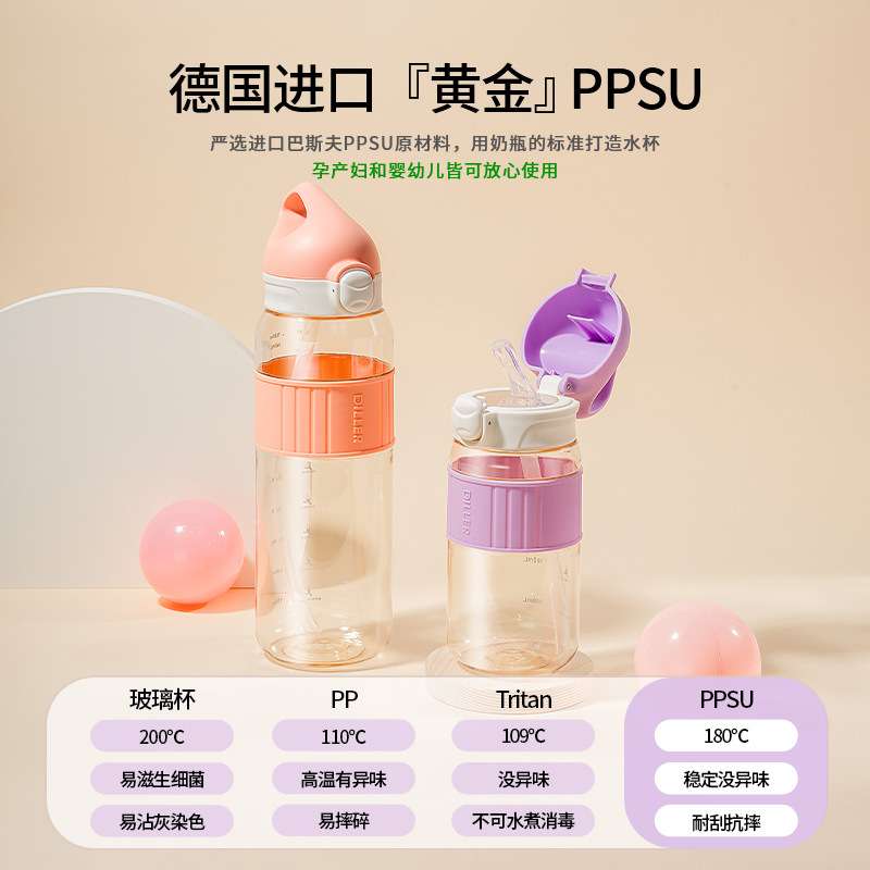 孕产妇可用PPSU喝水壶大容量上学用随身水瓶男女生便携运动塑料杯