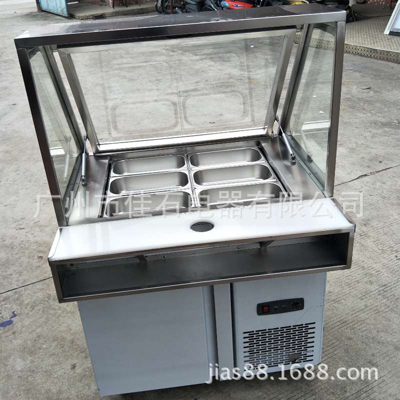 厂家直销 水果蔬菜保鲜展示柜 110V 披萨沙拉冷藏操作台