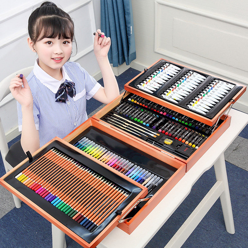 水彩笔套装儿童小学生36色绘画套装礼盒装初学者手绘彩色笔可水洗