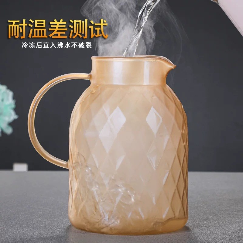 耐热凉水壶家用耐高温玻璃水壶套装大容量冷水壶餐厅凉水杯果茶壶