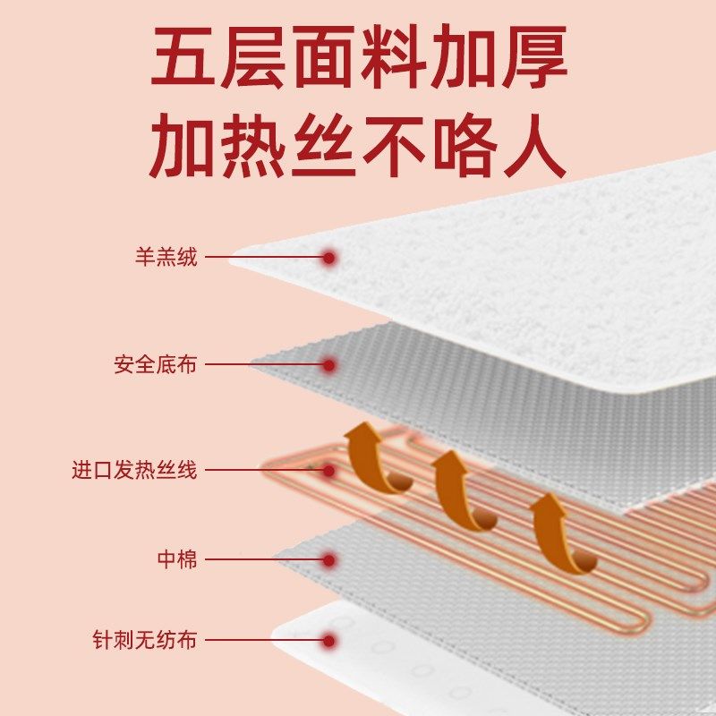 双人双控电热毯加厚羊羔绒可水洗 三赛电器出品适用学生宿舍