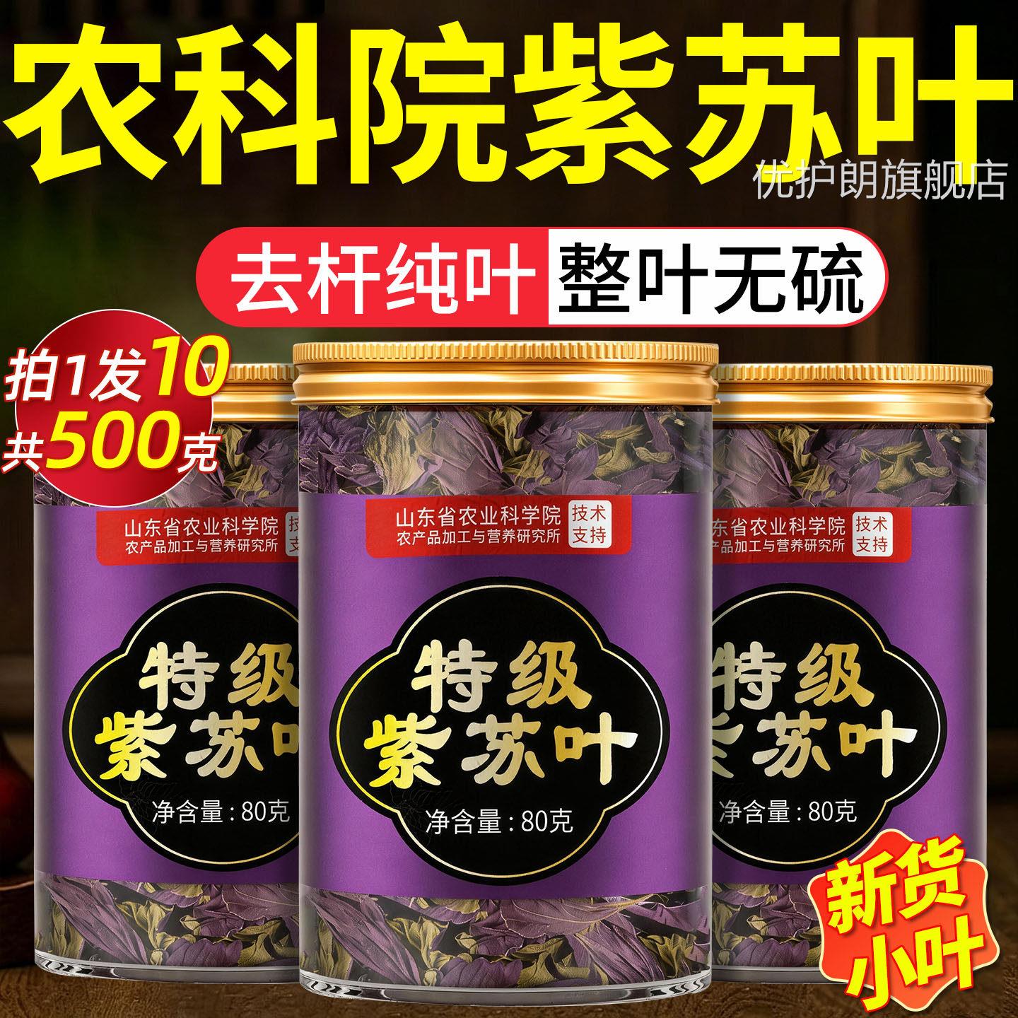 紫苏叶中药泡水喝双面干紫苏新方鲜食用的功效与作用官旗舰店正品