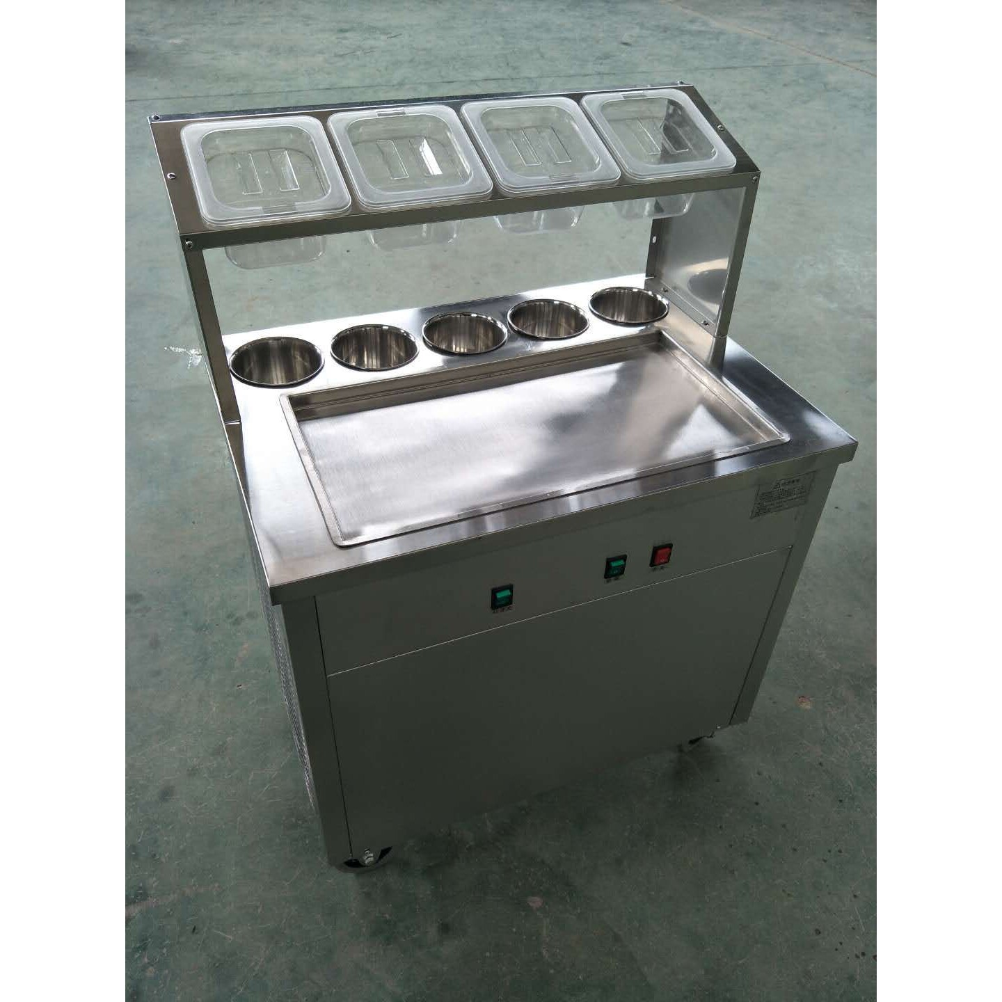 浩博炒酸奶机商用泰国炒冰机炒水果抹茶冰淇淋机器长锅厚切炒冰机