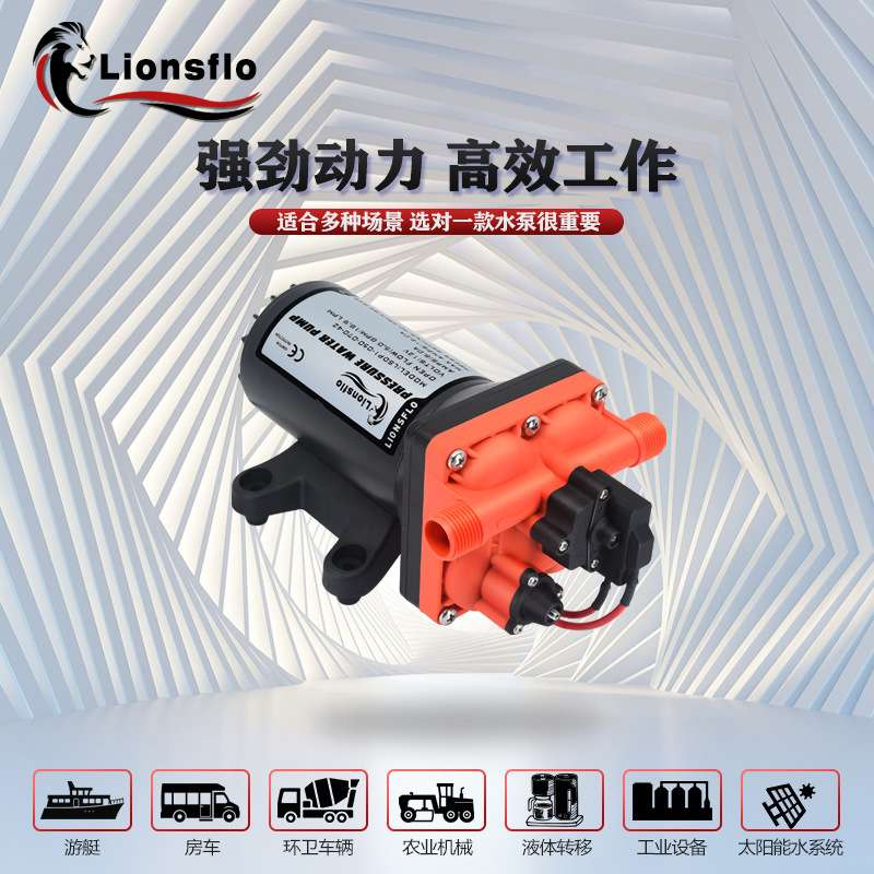 42款18.9升高压清洗泵12V/24V循环用水增压泵雾器洗车灌溉抽水泵