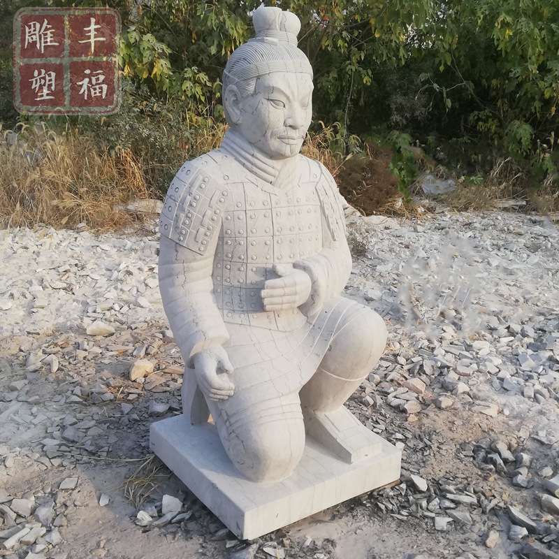 石雕兵马俑景区人物雕塑大理石仿古兵马俑雕塑秦朝历史名人石雕像
