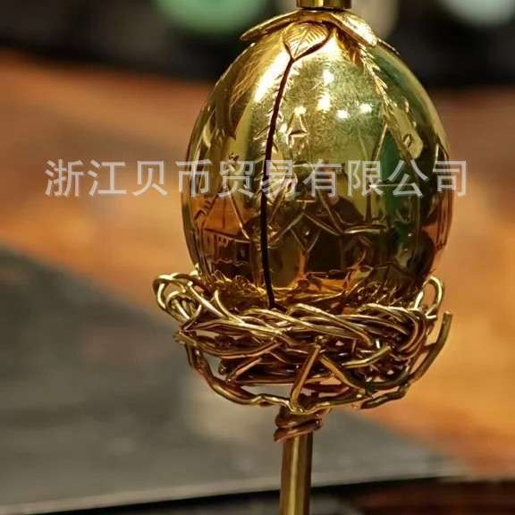 跨境新品Golden Egg创意夜明蛋发光的珠子金属工艺品工厂
