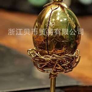 跨境新品Golden Egg创意夜明蛋发光的珠子金属工艺品工厂