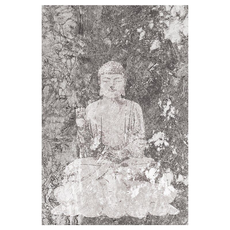侘寂赤贫风意境佛像玄关客厅装饰画简约中式样板间配画抽象无框画