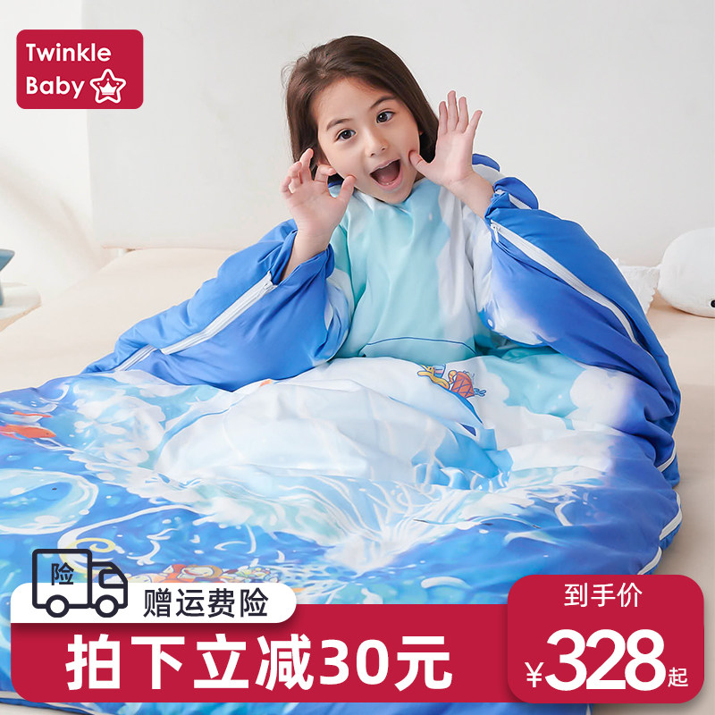 儿童睡袋春秋冬季冬款加厚宝宝中大童小孩防踢被子神器四季通用款