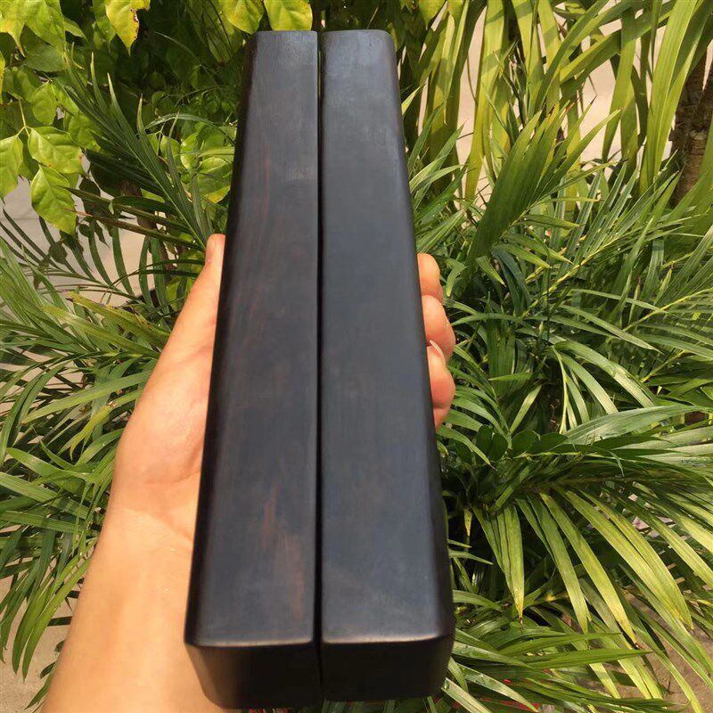 乌木镇尺镇纸整体实木书法压纸器压尺文房四宝摆件用品整木镇尺