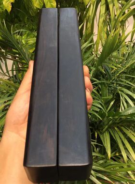 乌木镇尺镇纸整体实木书法压纸器压尺文房四宝摆件用品整木镇尺