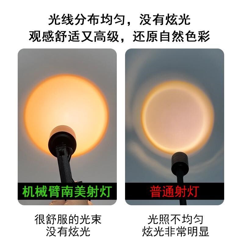 迷你鱼缸小射灯机械臂调焦灯三色变光南美溪流水族led鱼缸照明灯