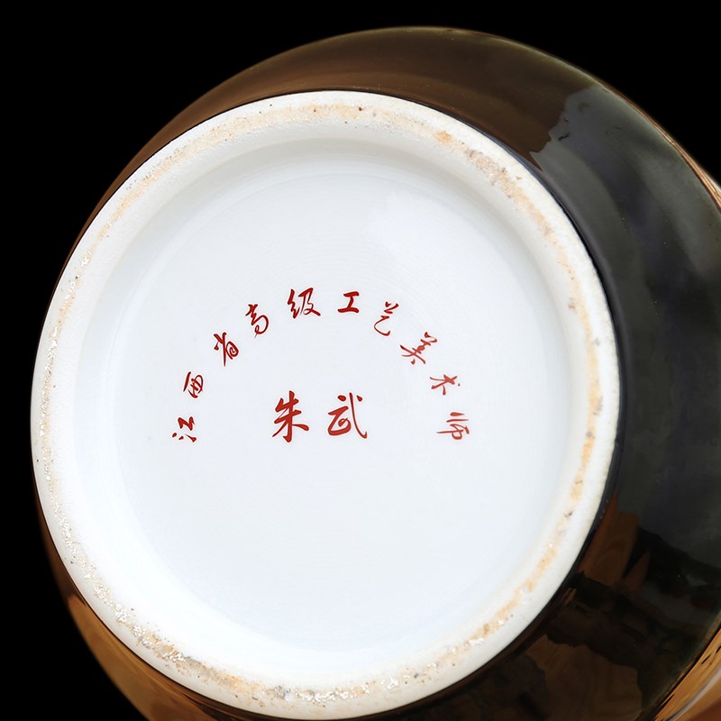 景德镇陶瓷器大号中式仿古花瓶工艺品客厅摆件家居书房装饰品摆设