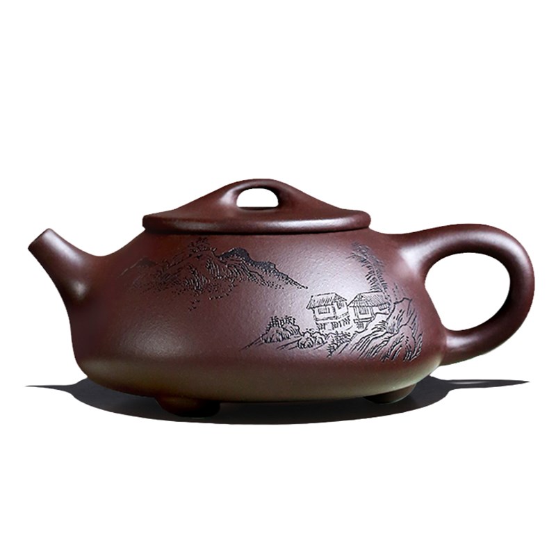 茶道高端手工石瓢紫砂壶纯手工功夫茶具茶杯套装单壶家用轻奢礼物