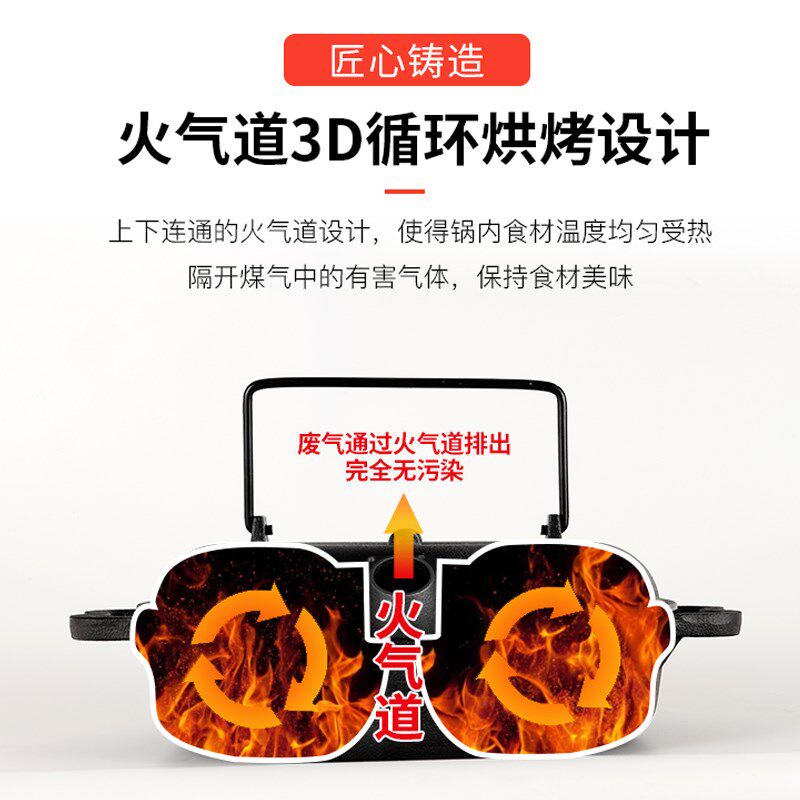 烤红薯锅烤地瓜锅家用多功能烤土豆玉米板栗机加厚铸铁烤红薯神器