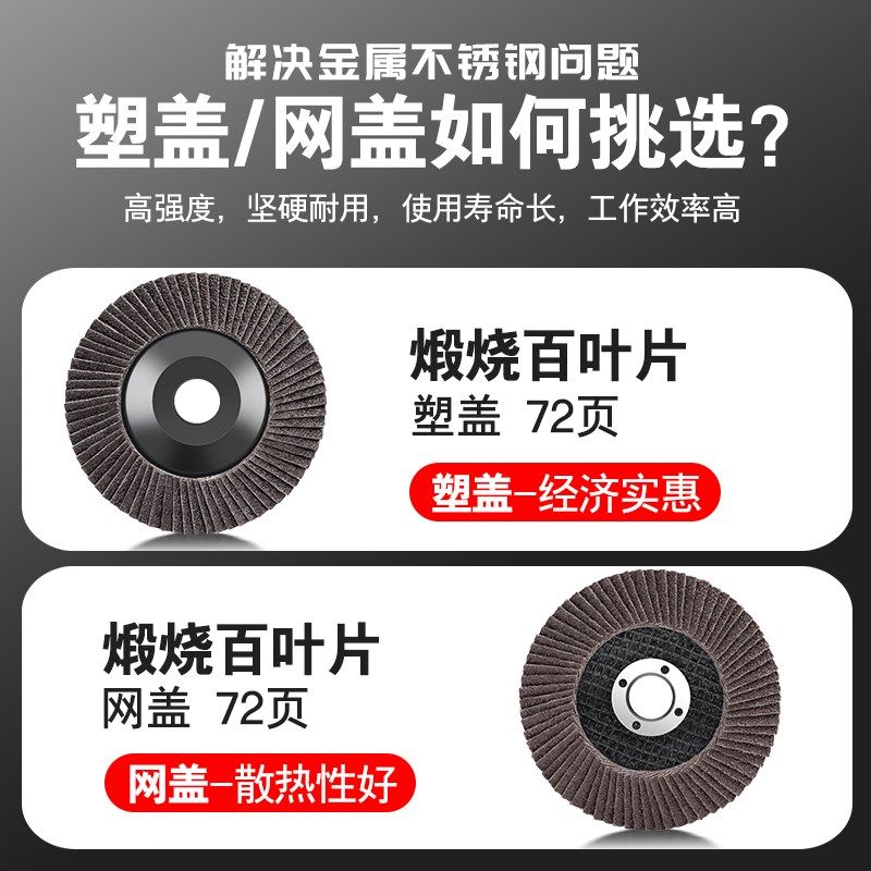 绿洲百叶片100角磨机打磨片不锈钢除锈抛光片砂轮片整箱百叶轮