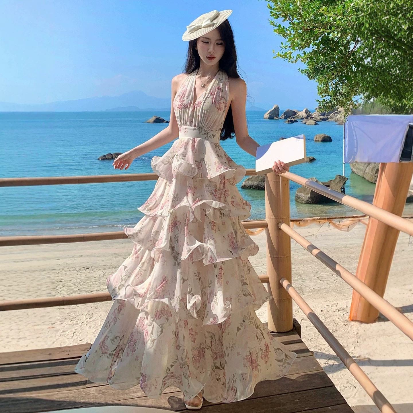 法式度假连衣裙女纯欲性